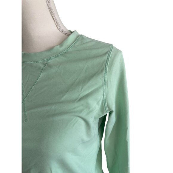 LULULEMON Mint Green Zip Back Long Sleeve Top Size 6 - Picture 3 of 7